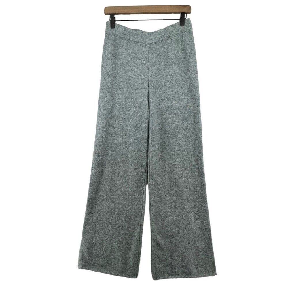 Cobble Lane Size Small Pants Wide Leg Knit Pull On Wool Blend Light Green Soft